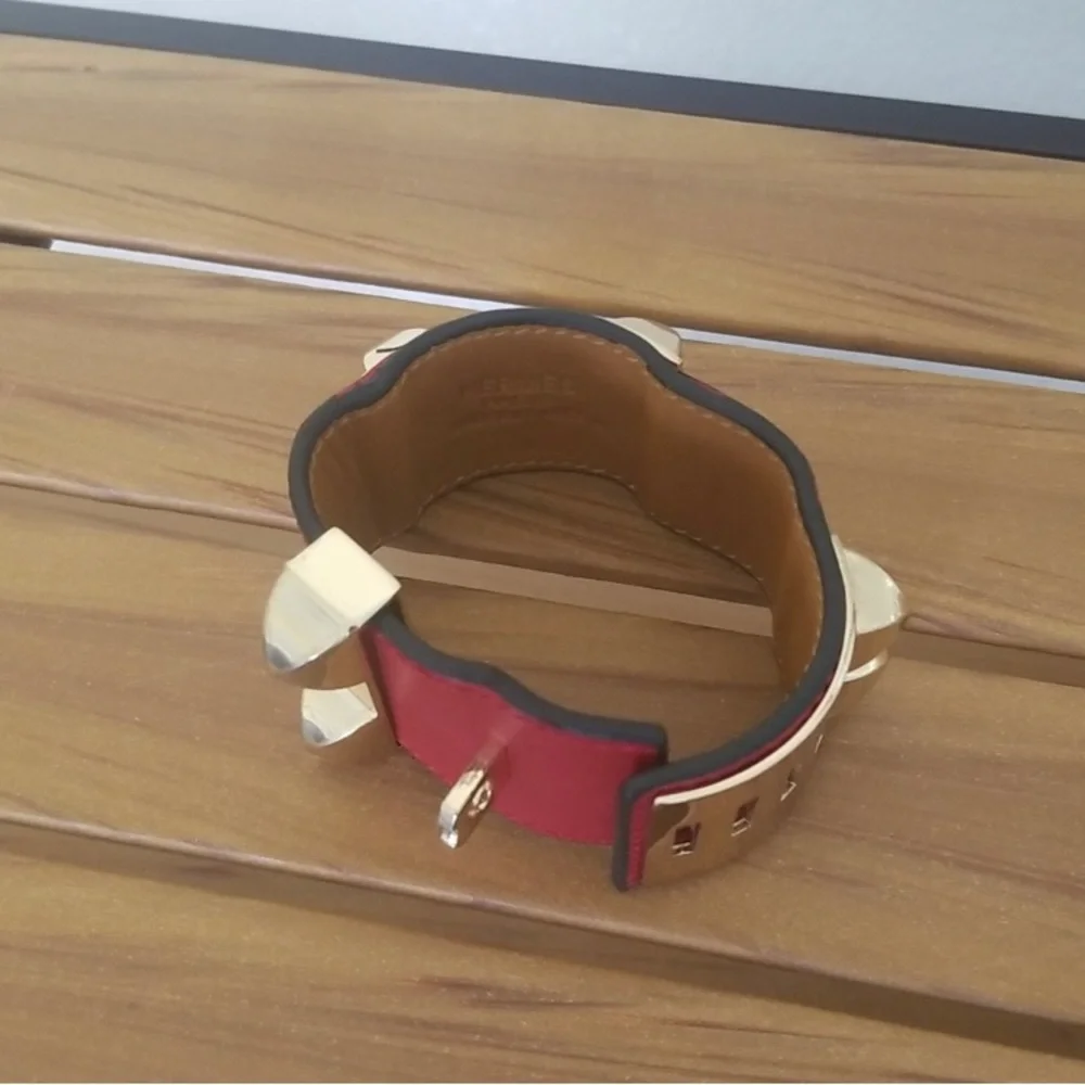 Collier de Chien Bracelet - Red Leather - Picture 3 of 10